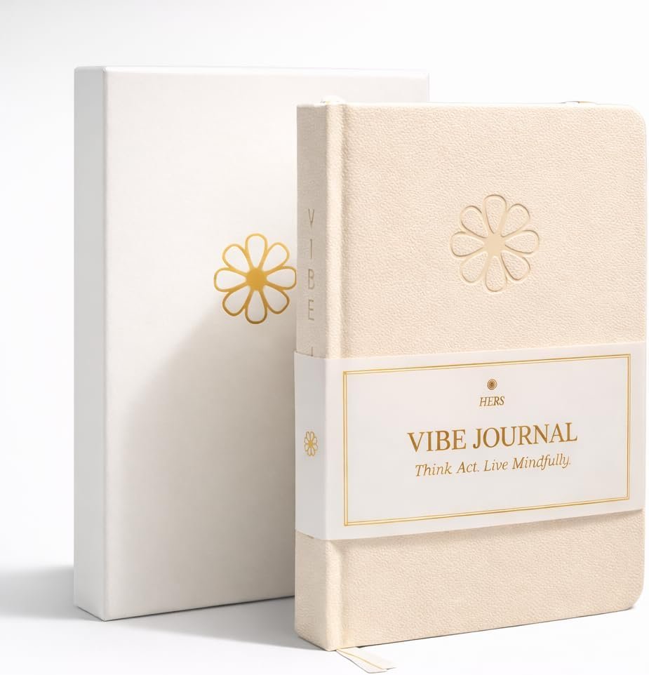 Guided Journal for Women | 13-Week Mindfulness & Self-Reflection Practice for Self-Care, Gratitude & Personal Growth | Daily Prompts & Exercises | A5 Vegan Leather | Elegant Gift Box | Her Vibe