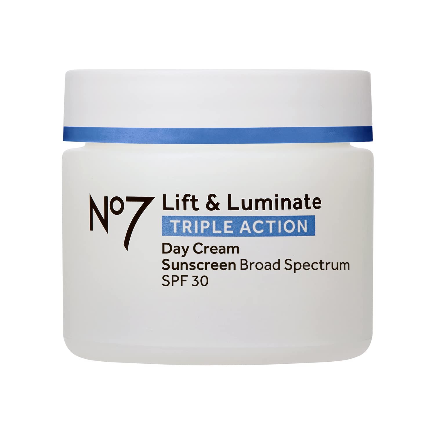 No7 Lift & Luminate Triple Action Day Cream – Anti-Aging Face Cream SPF 30, Hyaluronic Acid & Vitamin C – Visibly Firms Skin for Healthy Looking Radiance – Suitable for Sensitive Skin (1.69 Fl Oz)