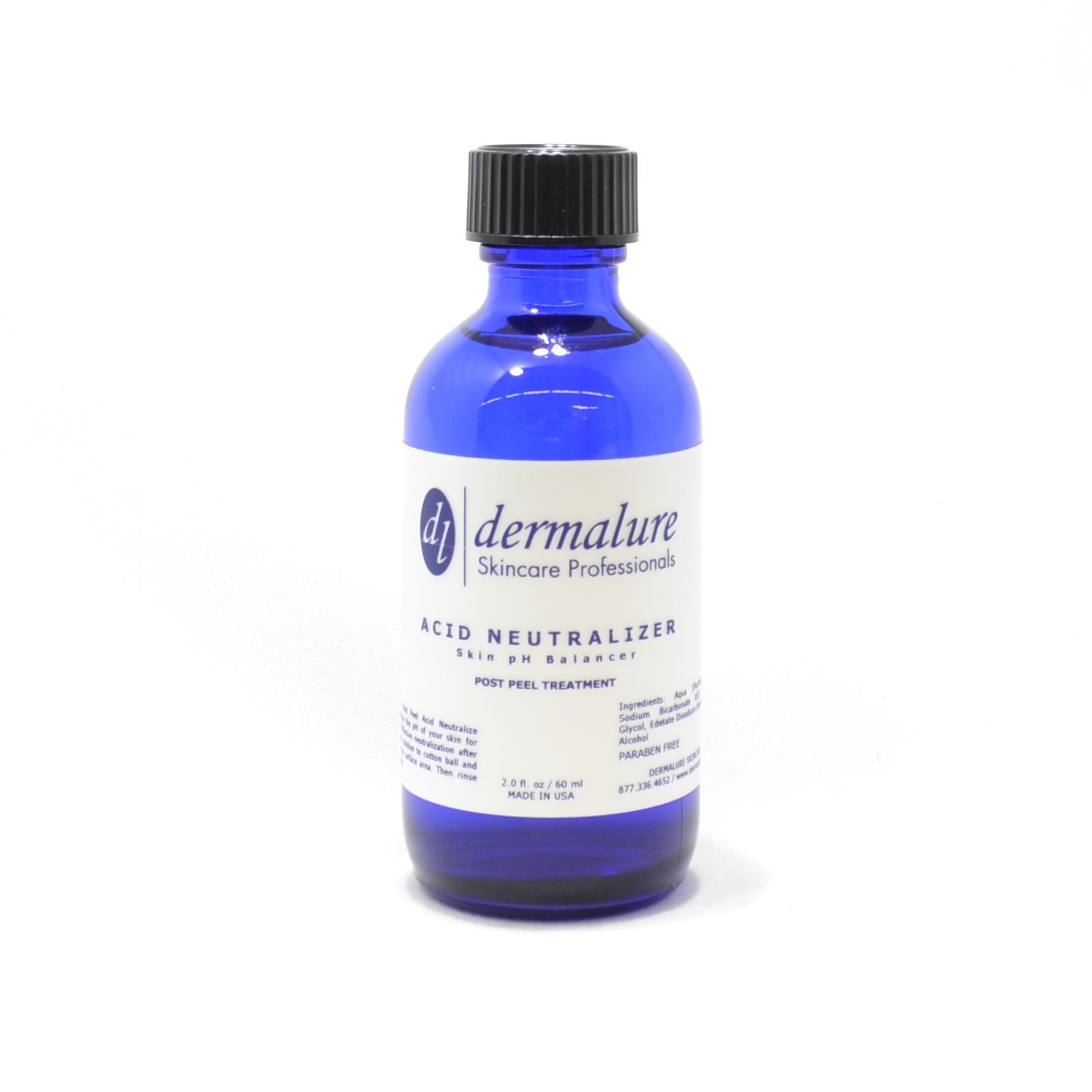 Dermalure PROFESSIONAL (MEDICAL GRADE) Acid Neutralizer Skin pH Balance – Super Effective for any Chemical Peel Neutralization & Balance the pH of your Skin with in 10 Second (2oz. 60ml)
