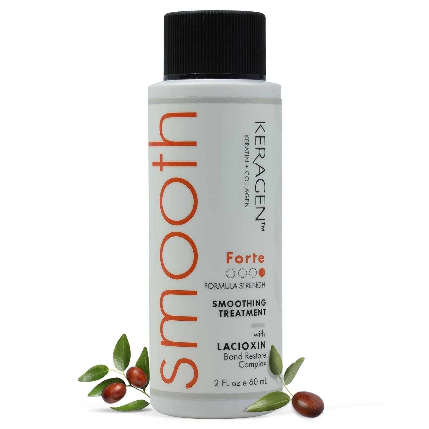 KERAGEN Forte Professional Keratin Smoothing Treatment, High-Potency Structural Realignment & Hydrophobic Shield, The Gold Standard for Permanent Smoothing to Survive 20+ Washes 2 Oz