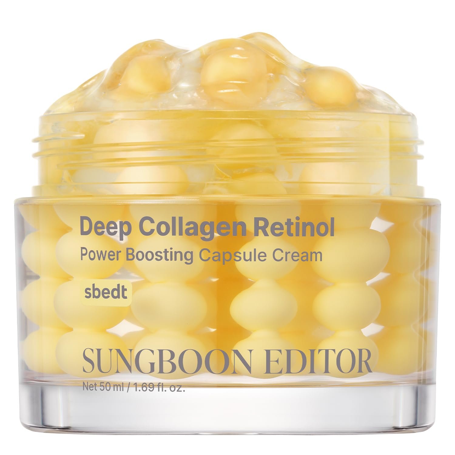 SUNGBOON EDITOR Deep Collagen Retinol Capsule Cream | For Fine Lines and Dry Skin | White Spicules + Collagen + Retinol | Korean Skincare, 1.69 fl.oz | Gifts for Women