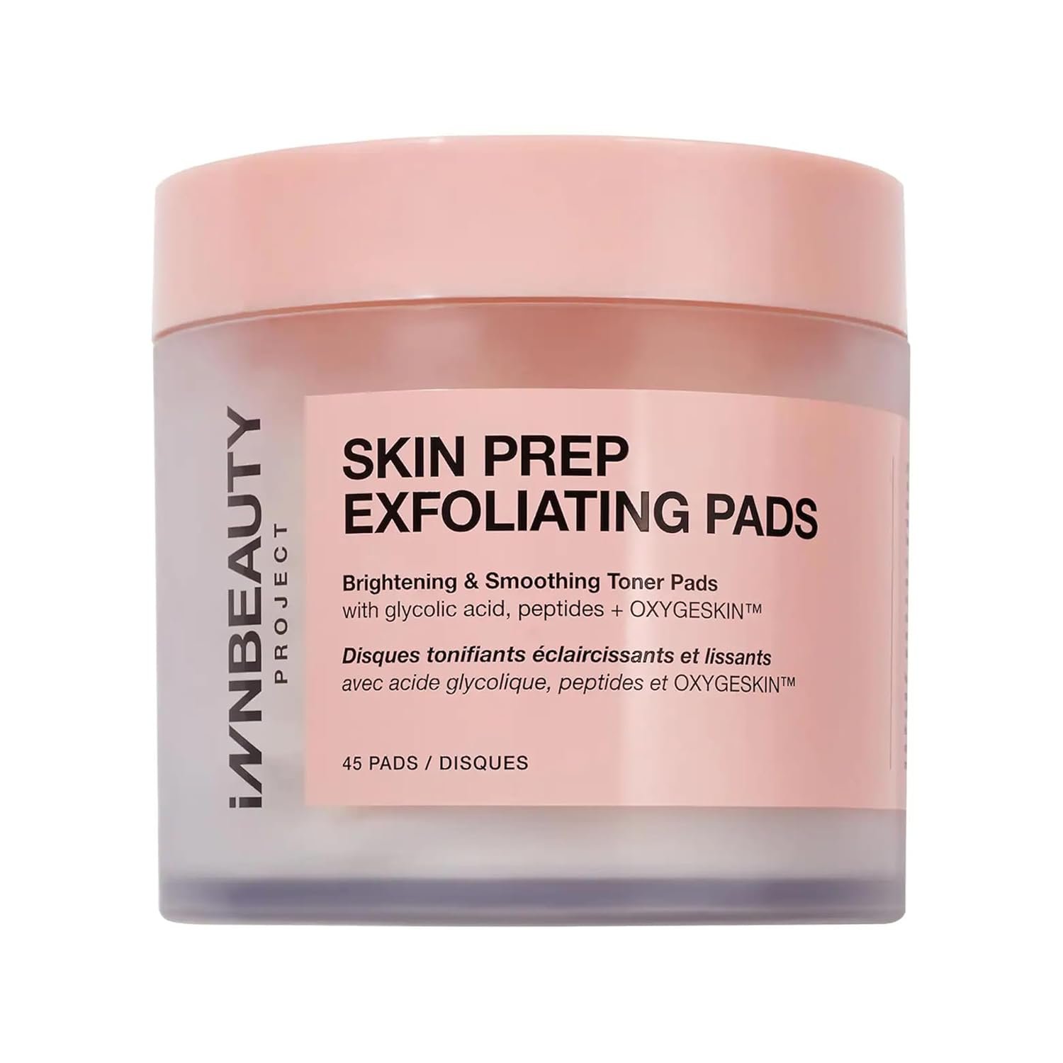 INNBEAUTY Project Skin Prep Brightening & Exfoliating Pads with Glycolic Acid, 45 Pads