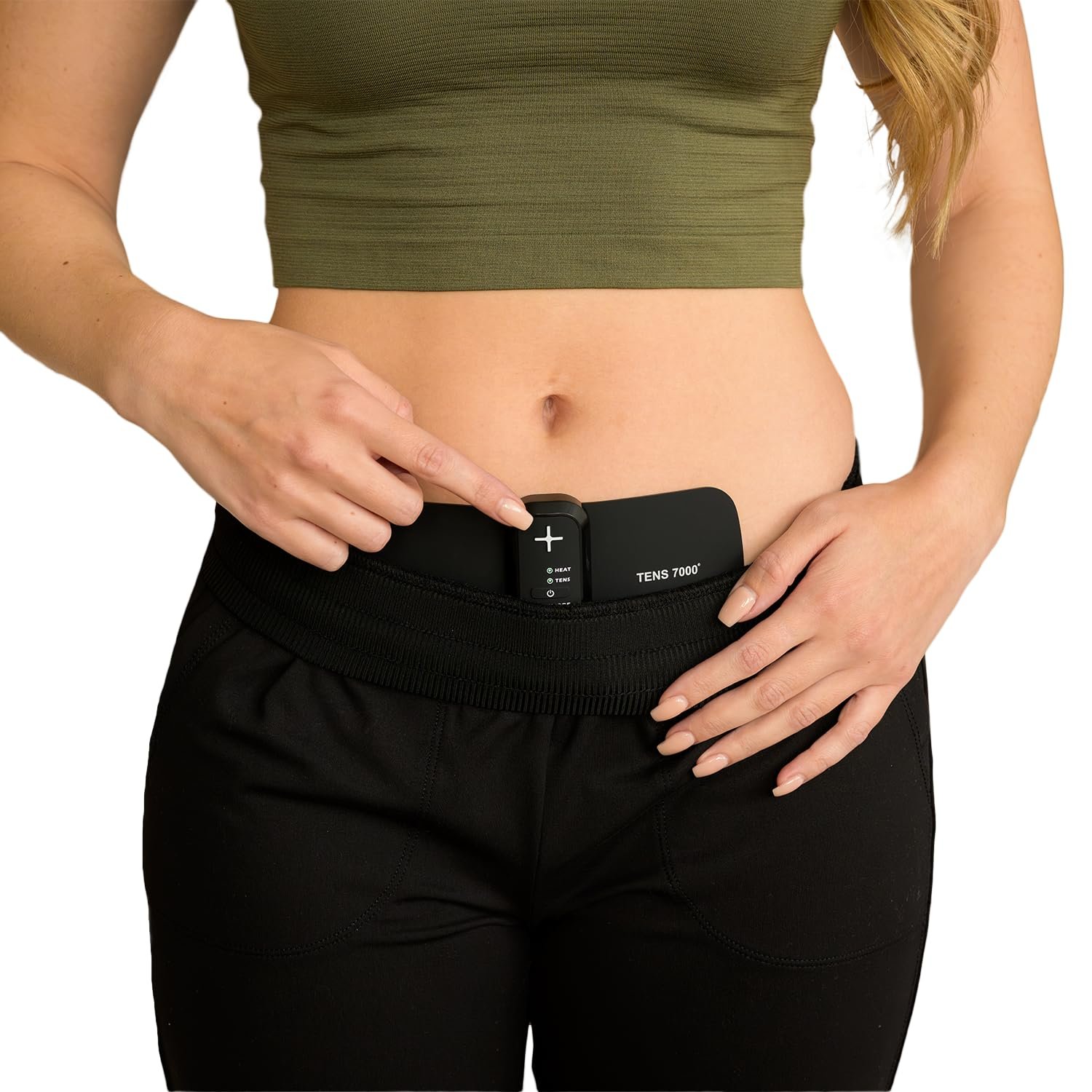 TENS 7000 Heat + TENS Unit for Menstrual Cramp Relief – Wearable Period Pain Device with Heat Therapy & 15 Intensity Levels, USB-C Rechargeable, Discreet & Portable