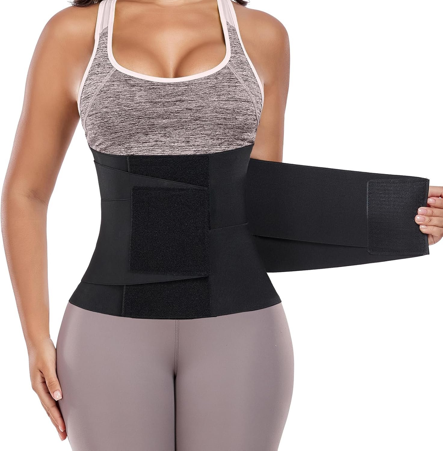 Waist Trainer Belt for Women Belly Fat Waist Cincher Trimmer Ab Belt Tummy Control Body Shaper with Triple Wrap