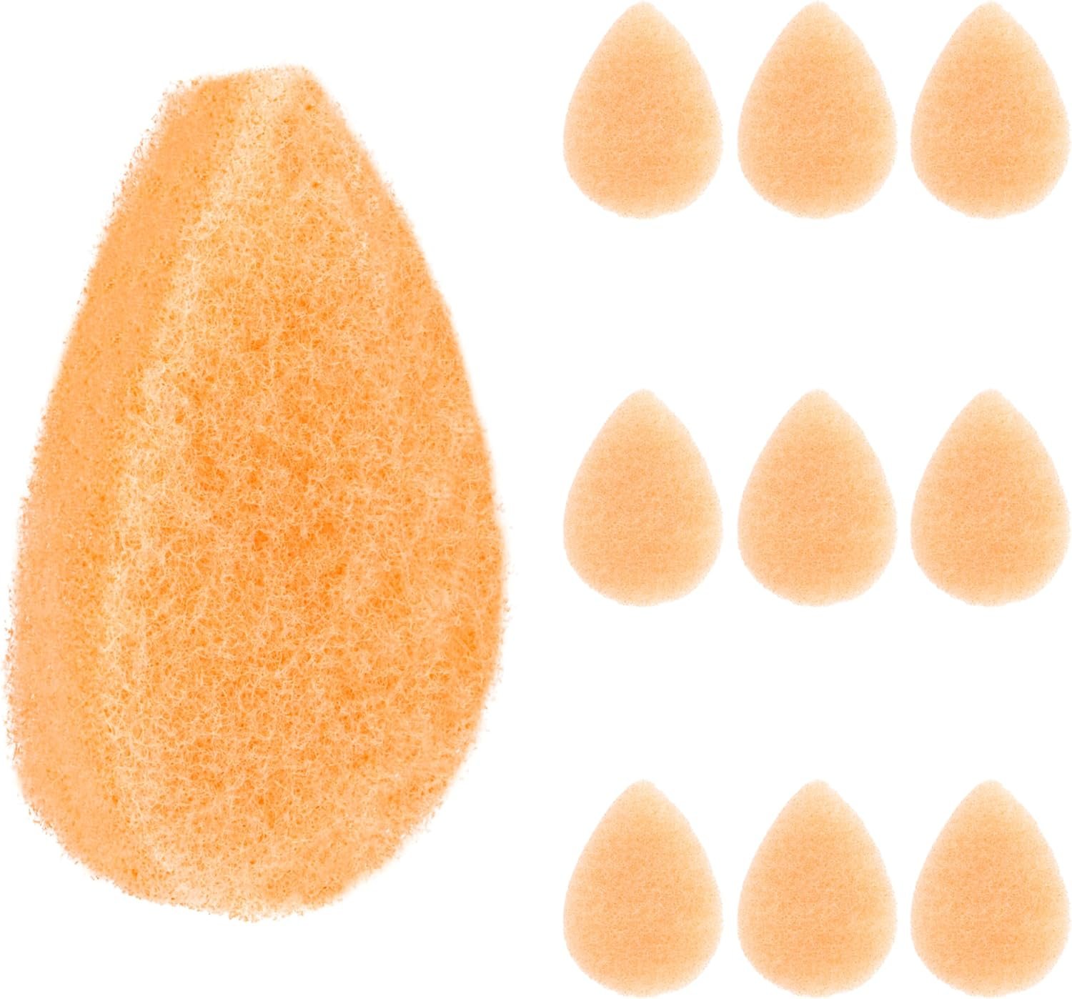 IMPRESA Face Scrubber Exfoliator Sponges – Regular Puff – Natural Medical-Grade Foam – 10 Pack Reusable Exfoliating Pads – Deep Cleanse & Dead Skin Removal – Normal to Oily Skin