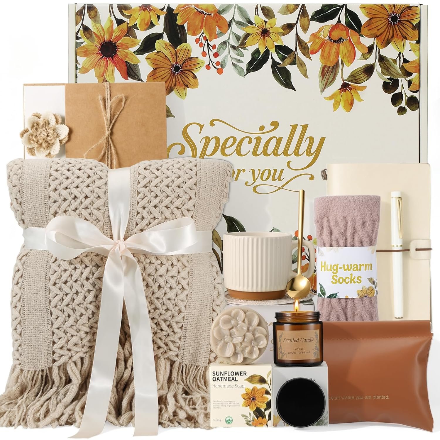 Self Care Gifts for Womens Birthday Gift Get Well Soon Gift – Sympathy Gift Baskets for Women Care Package, Easter Mothers Day Thinking of You Inspirational Gifts for Her Sister Best Friend Women