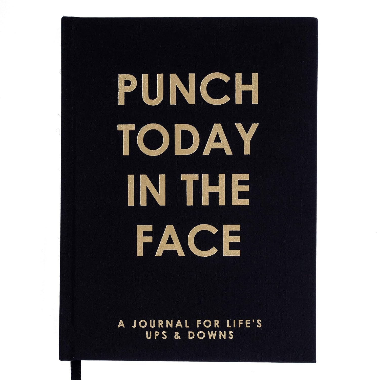Graphique Self-Care Journal – Punch Today in the Face – 256 Pages – Weekly Quote & Daily Fill in Interiors – Hardbound Fabric Cover – Ribbon Marker (6″ x 8″)