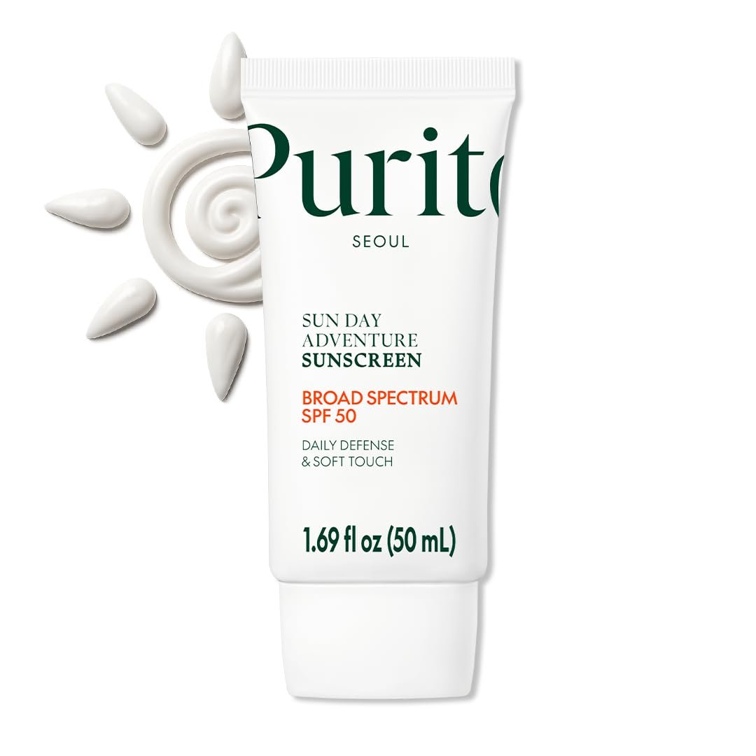 PURITO Korean Sunscreen SPF 50 | Lightest Texture, No White Cast, Broad Spectrum UVA/UVB | Oil-Free, Vegan, For All Skin Types | Daily Lightweight Sun Protection | Korean Skincare, 50mL 1.69 fl.oz