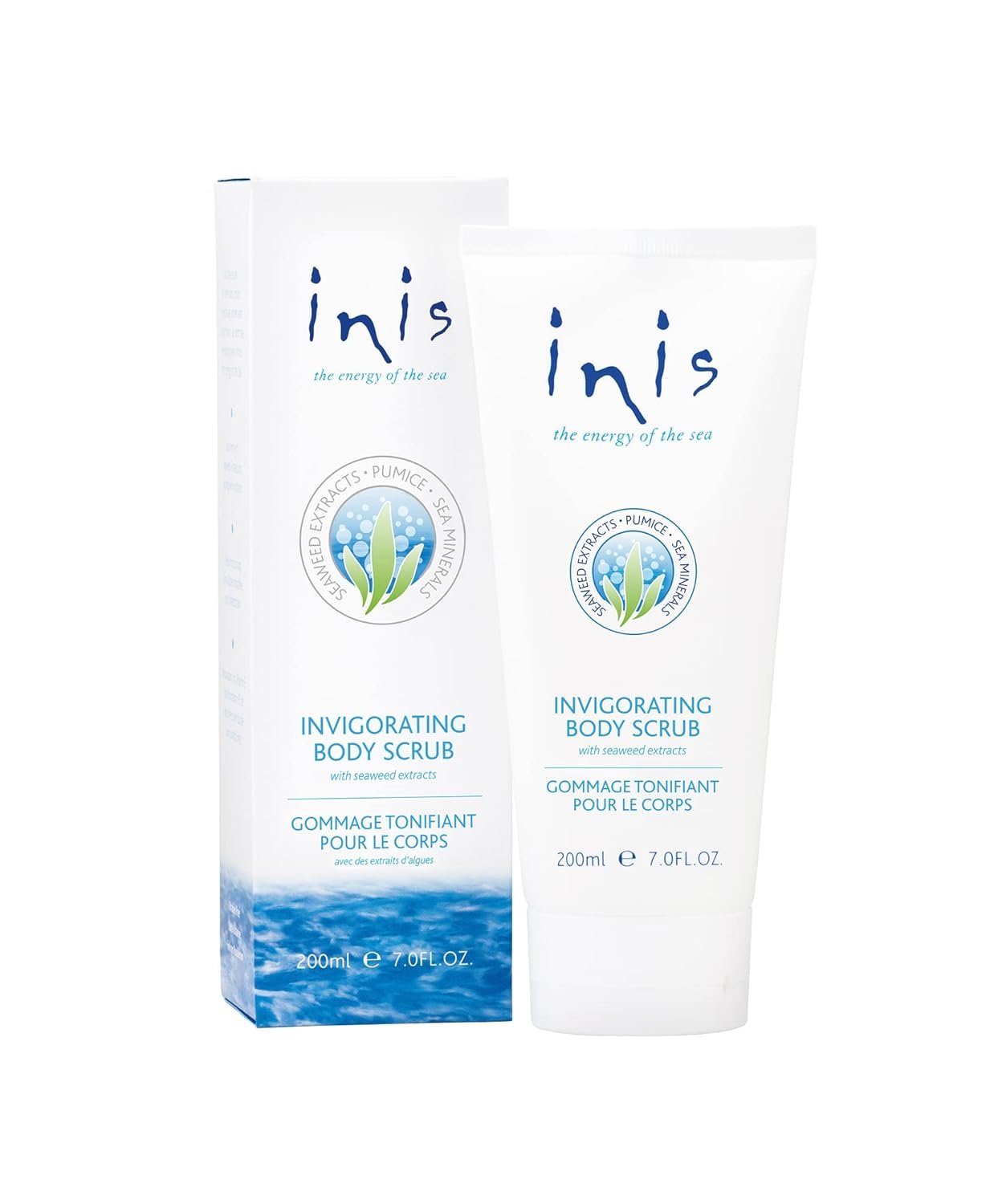 Inis the Energy of the Sea Scented Body Scrub – Exfoliating Body Scrub with Pumice and Seaweed for Soft, Smooth, Moisturized Skin – 7oz.
