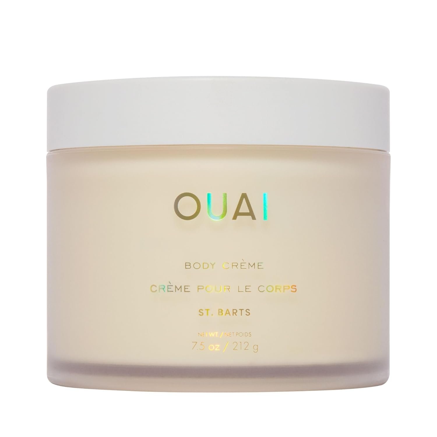 OUAI Body Cream, St. Barts – Hydrating Whipped Body Cream with Cupuaçu Butter, Coconut Oil and Squalane – Softens Skin and Delivers Healthy-Looking Glow – Sulfate-Free Skin Care (7.5 Oz)