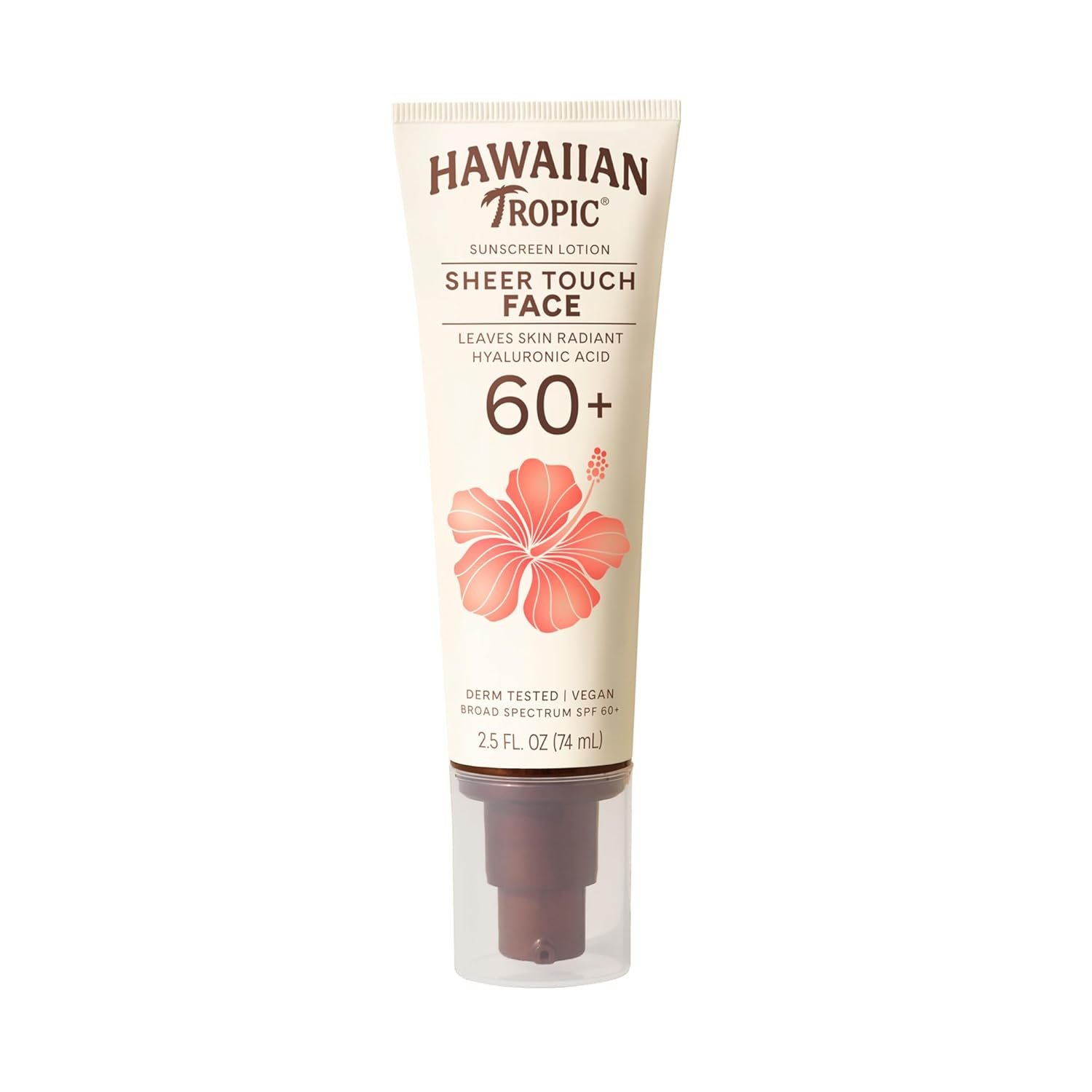 Hawaiian Tropic Sheer Touch Face Sunscreen Lotion SPF 60, 2.5 Fl Oz | Travel Size Sunscreen for Face, Sunblock Lotion, 2.5 Fl Oz
