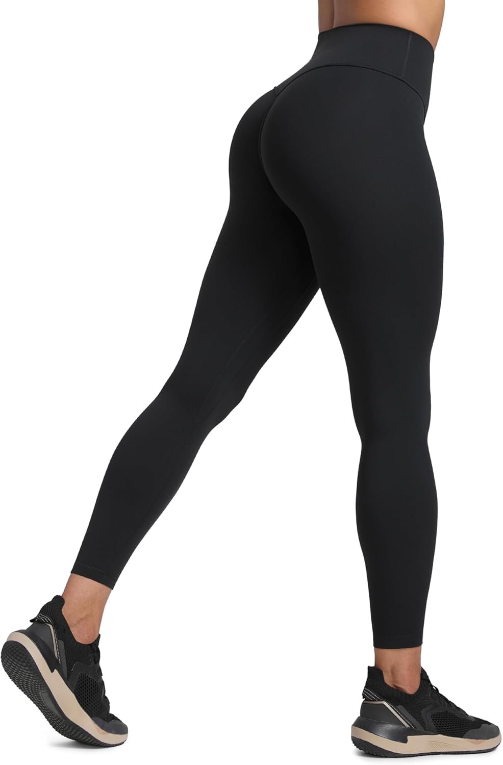 CRZ YOGA Secretsculpt Butterlift Workout Leggings 25″ – No Front Seam High Waisted Womens Yoga Pants Booty Scrunch Butt