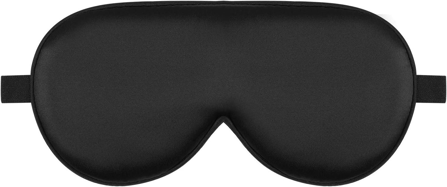 Alaska Bear Sleep Mask Silk Eye Cover with Shaped Padding for Pressure-Free Sleeping, Foam Insert, Upgrade Contour Over Conventional Flat Satin Eye Masks, Machine Washable