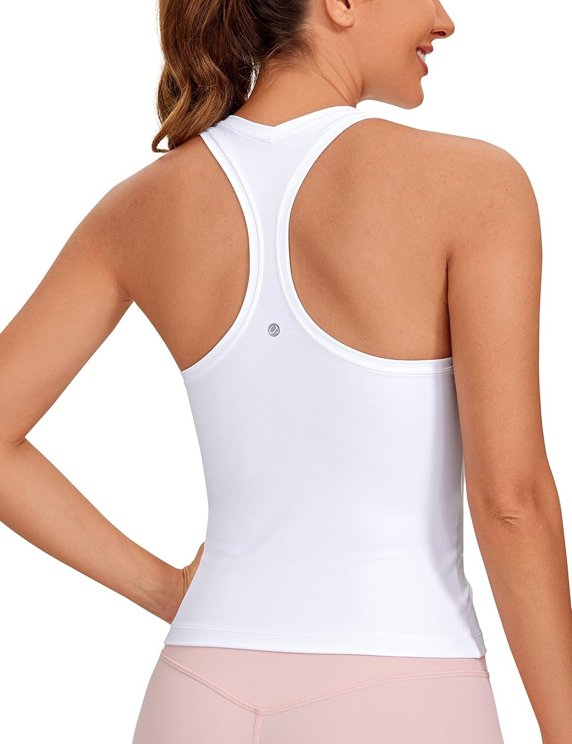 CRZ YOGA Butterluxe Racerback Tank Tops for Women – Yoga Workout Casual Gym Athletic Camisole Tight Sleeveless Shirts