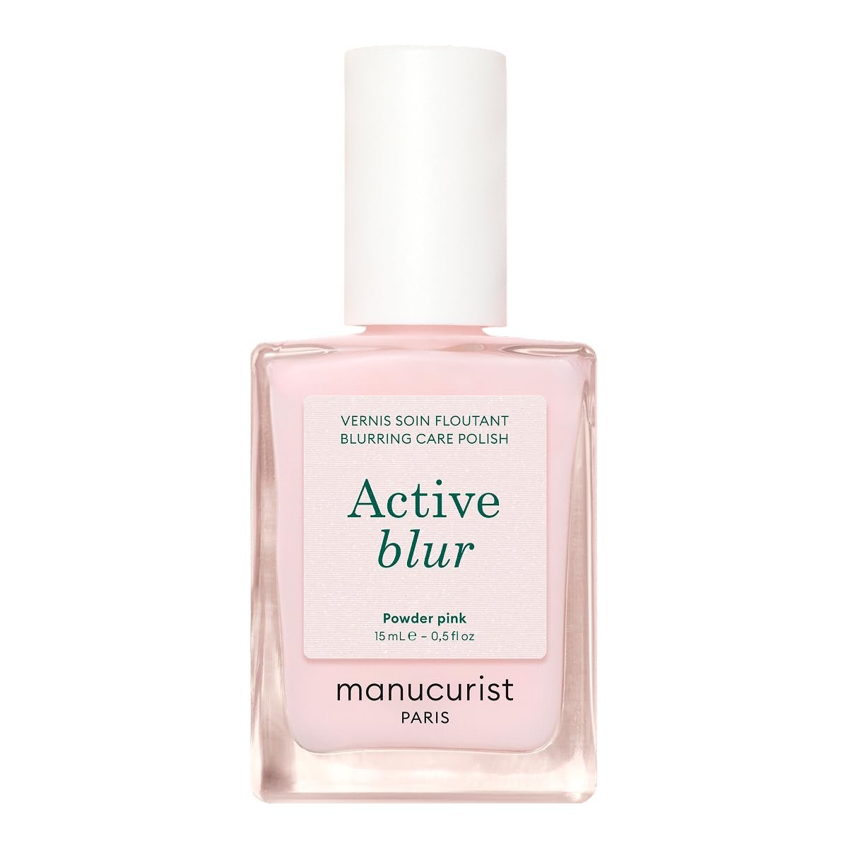 Manucurist Active Blur™ Blurring Treatment Nail Polish – Powder Pink Matte Nails Care with Niacinamide – No Lamp – Vegan & Made in France – Nail Strengthener and Growth for Weak Nails – Plant-Based