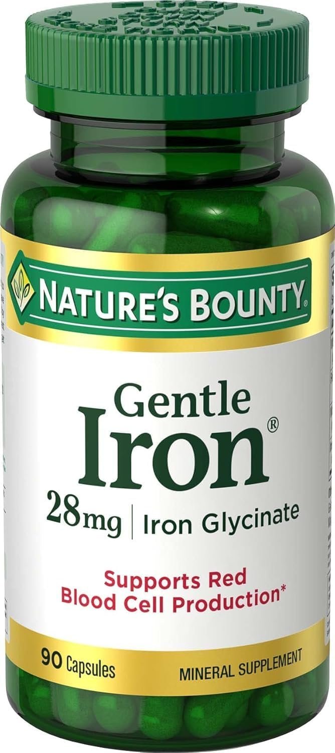 Nature’s Bounty Gentle Iron 28 mg 90 Capsules