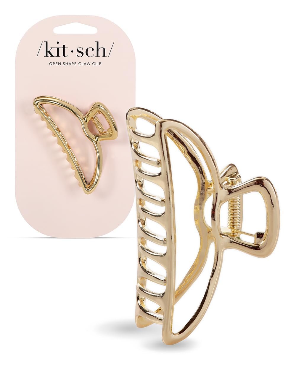 Kitsch Metal Hair Clips for Women – Durable & Elegant Metal Claw Clips, Perfect for Everyday Use & Special Occasions | Ideal Gifts for Women – Gold, 1 Pc