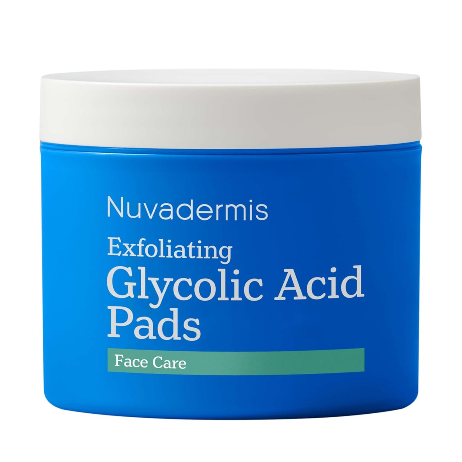 NUVADERMIS 35% Glycolic Acid Peel Pads – Exfoliating Facial Resurfacing for Blackheads, Dark Spots, and Acne – Safe for Sensitive Skin – 60 Double-Sided Pads